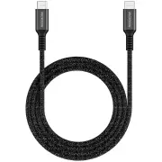 MICRODIA ExeCable Tweed PD240W 1.8m USB-C to USB-C Cable - Charcoal