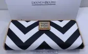 Dooney & Bourke Chevron Zip Clutch Wallet Black Color
