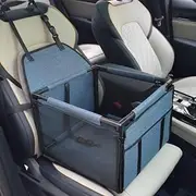ZCLCP Travel Dog Car Seat Cover Waterproof Pet Carriers Bag Cat Transport Hammock Dog Car Seat Basket for Small Medium pet (Dark Blue)
