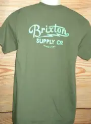 MENS BRIXTON MILITARY GREEN T-SHIRT SIZE M