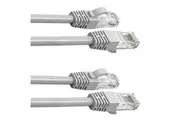 2x Cruxtec 20m CAT6 RJ45 Network Lead Cable LAN Ethernet Internet Router Cord WH