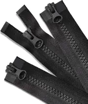 3 Piece 28 Inch Separating Jacket Zippers Replacement for Sewing Coats Jacket Ne