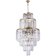 Brass Crystal Spiral Chandelier Gold Glitz Staircase 9 Lights Lighting 6 Tier Pendants Celestial