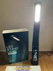 LED Stand Light Digital display Temperature Clock alarm Date USB Black NEW