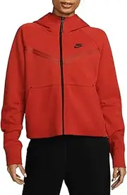 [Nike] Women's Tech Fleece Windrunner Full Zip Hoodie Size - Small Orange, Orange, Small