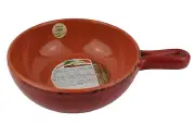 NWT~De Silva Terre D' Umbria~Red Terracotta Handle Casserole Soup Chili Bowl