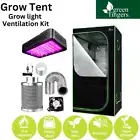 Grow Tent Light Kit 80x80x160CM 1000W LED 4" Vent Fan Full Spectrum
