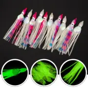 Octopus Squid Skirts Lure Assorted Sizes Soft PVC Material 5/6/10cm Pink/White