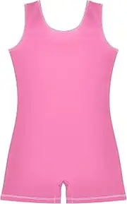 [GAIGEO] Girls Gymnastics Leotards Toddler Pink Red Biketards Dance Outfit with Shorts Unitard 2-3t
