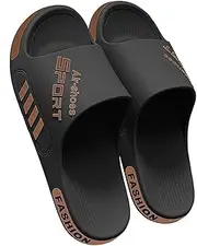 [YUNZLAN] Plus Size Men's Slides Sandals,Bathroom Shower Slippers,Non-slip Beach Pool Slides Shoes Outdoor Indoor