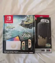 Nintendo Switch (OLED Model) Tears of the Kindgom Console + Carry Case Bundle