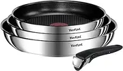 Tefal Ingenio Emotion Induction Non-Stick Stainless Steel 4 Piece Frypan Set, ‎L897S474