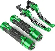 Handlebar Kits Motorcycle Adjustable Folding Extendable Brake Clutch Levers Handlebar Hand Grips Fit for CBR650F CBR 650F CB650F 2014-2016 (Color : Green)