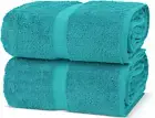 Cotton Turkish Bath Sheet, 35"x70" Large Premium Towel - Aqua