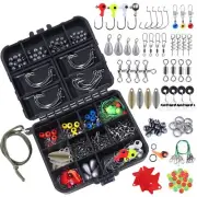 TOPFORT 187/343pcs Fishing Accessories Kit, Fishing Tackle Box with Tackle In