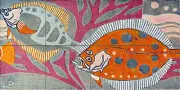 Ceramic Mural Backsplash Bath Ocean Art Nouveau Fish Tile #516