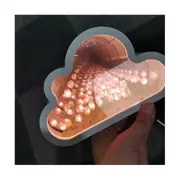 Cloud Tulip Lamp, DIY Tulip Night Light, Cloud Tulip Mirror Night Light, Tulip LED Table Lights, Ta Pink