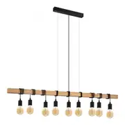 Townshend 9 Light Pendant Black & Brown - 49744