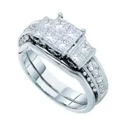 3 CT-Diamond INVISIBLE BRIDAL SET