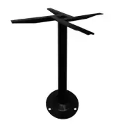 New Dining Table Base Bolt Down 700mm Black Center Pedestal Metal Legs Cafe Bar