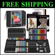 Ultimate 136-Piece Sketching and Drawing Set with Color & Watercolor Pencils