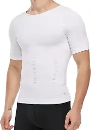 NWT Men's Compression Shirt Undershirt Slimming Workout Abs Slim Body Shaper XL