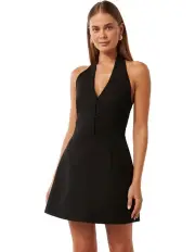 [Forever New] Ricki Halter Hook and Eye Mini Dress in Black