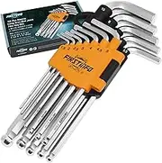FIRSTINFO H5902ML Metric Size Allen Wrench/Hex Key Set with Long Arm Ball End, 12-Piece, SNCMV Steel Construction