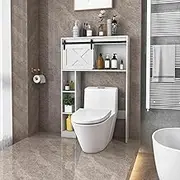 White Space Saver Freestanding Bathroom Cabinet Storage Shelf Toilet Storage Rack