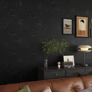 Black Wallpaper Peel and Stick Silk Embossed Floral Wallpaper Textured Black ...