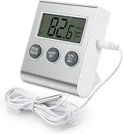 AMIR Upgraded Refrigerator Thermometer, Freezer Thermometer with High & Low Temperature Alarm, Memory Funtion, Digital FridgeThermometer for Home Kitchen Restaurants Bars Cafes
