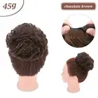 Real Soft Curly Messy Bun Hair Ponytail Piece Scrunchie Natural Hair Extensions
