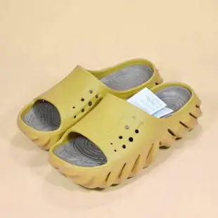 crocs 卡駱馳 特價促銷 波浪厚底洞洞鞋一字拖外穿防滑透氣軟底情侶踩屎感涼拖