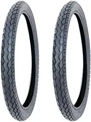 TDR Pair 22x1.75 Bicycle Tyres 22 Inch MTB Tire Set Electric Bike Vintage Cruiser ETRTO 47 456 Black Tube Ready K924 40 PSI Rubber Wheel