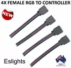 4X RGB CONNECTOR TO CONTROLLER LEAD 3528 5050 RGB LED STRIP LIGHT CONNECTIONS