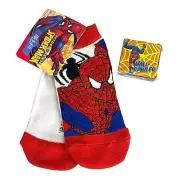 NEW Marvel Spiderman SOCKS & MAGIC TOWEL Boys 6-8.5 Sock + Expandable Washcloth