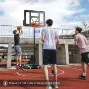 Costway1.35-3.05m Portable Basketball Hoop Adjustable with 2 Wheels-Black