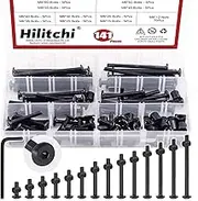Hilitchi M6 Black Hex Socket Head Screws Bolts Barrel Nuts Hardware Assortment Kit for Crib Baby Bed Furniture Cots and Chair (Assortment Kit-140PCS)