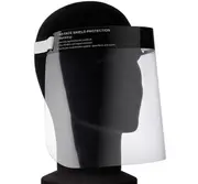 Full Face Shield Clear Visor Black 33cm x 22cm TGA Approved