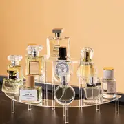 Vivva Acrylic Display Risers, 3 Tier Clear Cupcake Stand Risers, Half Moon Perfume Dessert Stand Organizer-2 Pack