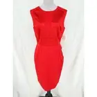 Aidan Mattox Dress Womens 10 Red Sheath Sleeveless Pencil Cocktail Wedding New