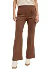 Hem & Thread Flare Pants Brown Check Small Front Seam Checked Retro NWT
