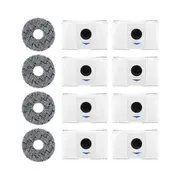 12 Pack Replacement Vacuum Cleaner Bags and Cleaning Cloth for Deebot T20 Omni/X1 Omni