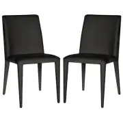 Safavieh Garretson 18'' Linen Side Chair - Set of 2 Black