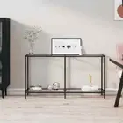 Console Table Transparent 140x35x75.5 cm Tempered Glass vidaXL