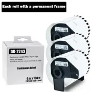 3 Roll DK-2243 Continuous Labels For Brother QL-1060N W/3 Permanent Frame DK2243