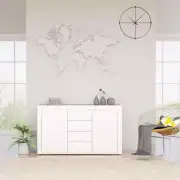 NNEVL Sideboard High Gloss White 120x36x69 cm Chipboard