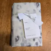 POTTERY BARN SNOW LEOPARD PERCALE EURO SHAM SET OF 2 ~ WHITE