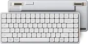 LOFREE Flow84 Low Profile Mechanical Keyboard, 75 Percent Rechargeable Wireless Keyboards with Bluetooth and Wired Connection for Windows, Mac OS/White Ghost Linear Switches