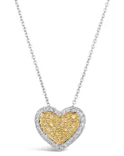 Le Vian Sunny Yellow Diamond Hearts 14K 0.38 ct. tw. Diamond Pendant